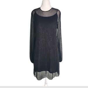 Keepsake Sheer Long Sleeve Mini Party Dress